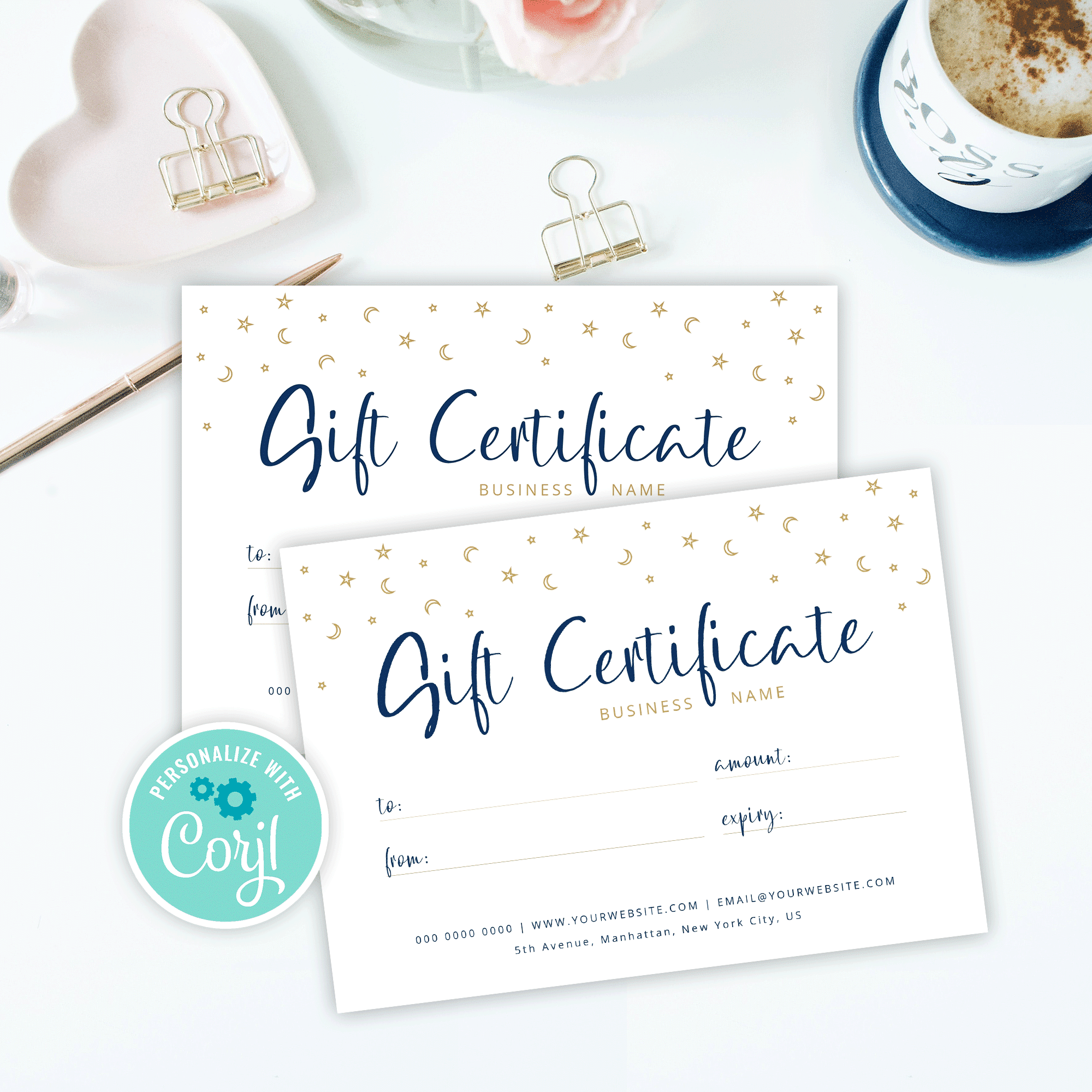 Business Gift Certificate Template Printable Gift Voucher Corjl Business Gift Certificate Template Printable Gift Voucher Corjl
