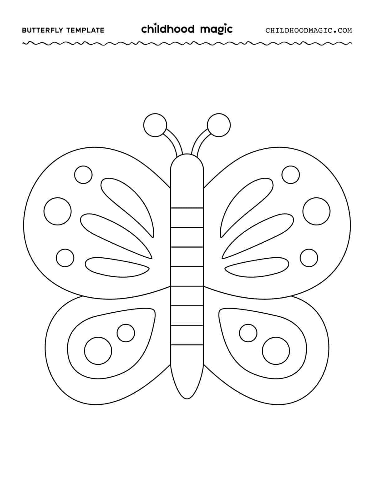 Printable Cut Out Butterfly Template