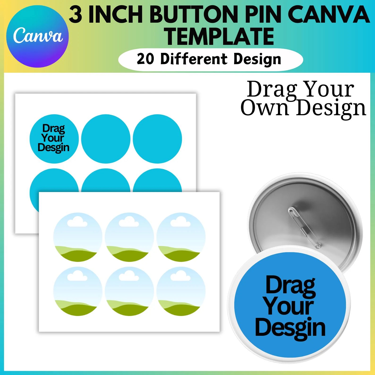 Button Printable Etsy