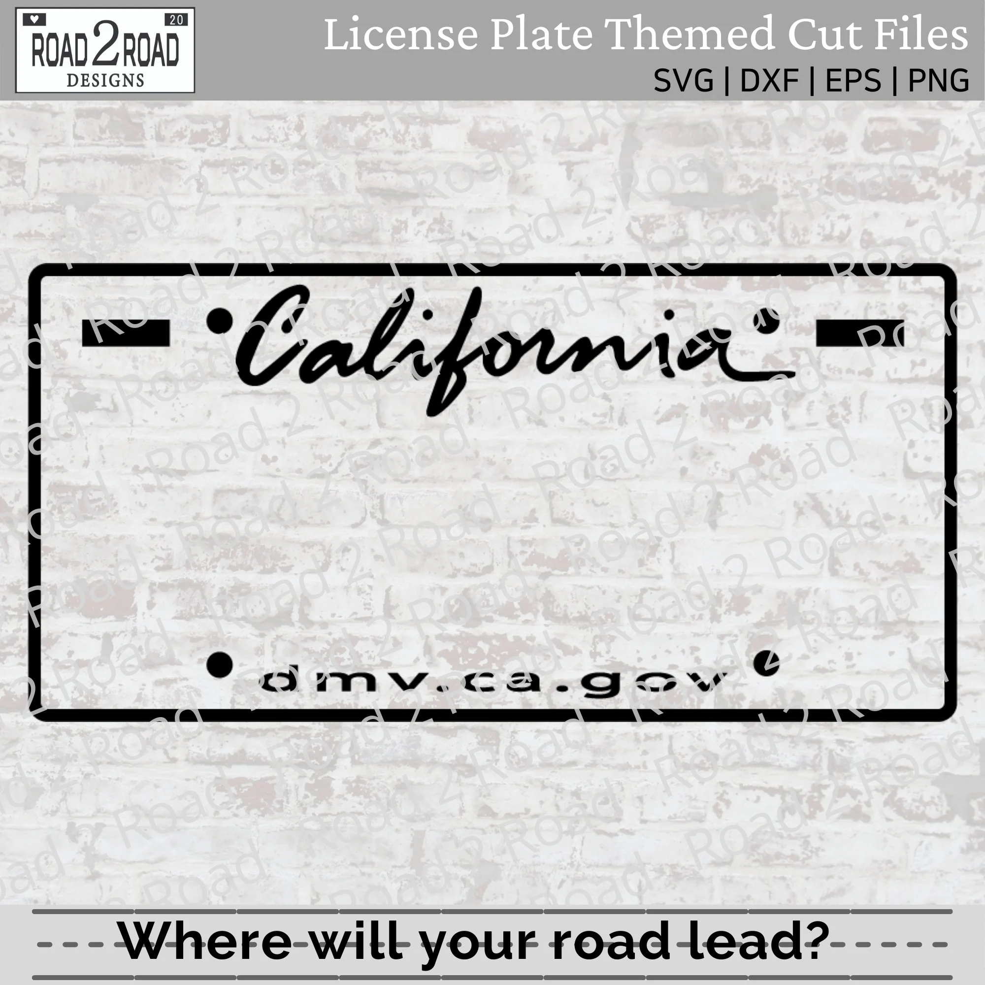 California Blank License Plate SVG Cut File Template For Cricut Car Window Sticker California T shirt Download DXS Etsy