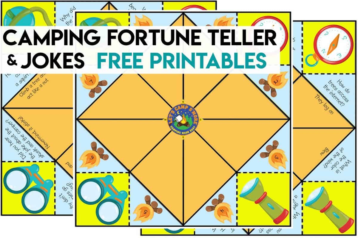 Camping Fortune Teller With Jokes Printable Free Download
