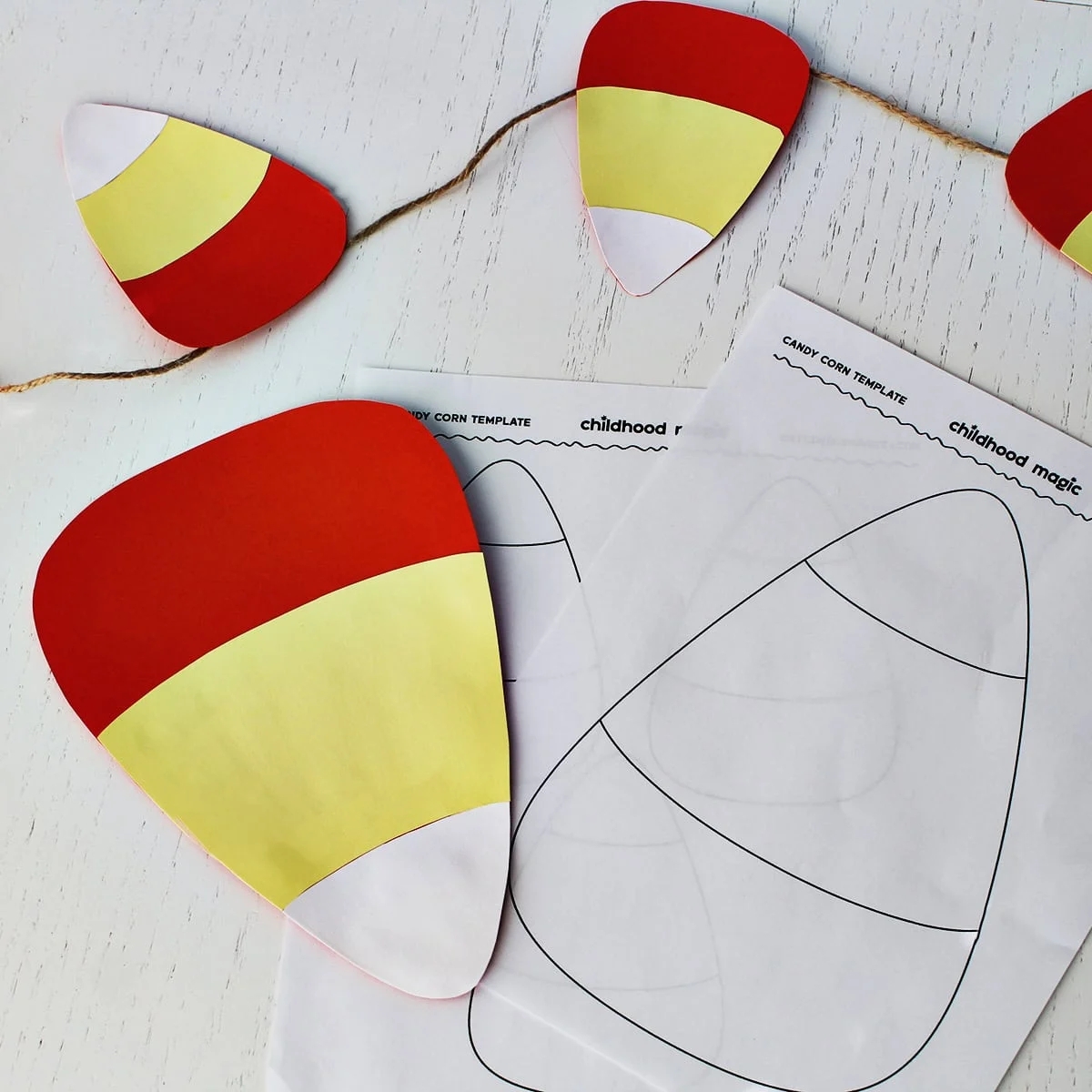 Candy Corn Template Free Printable Childhood Magic