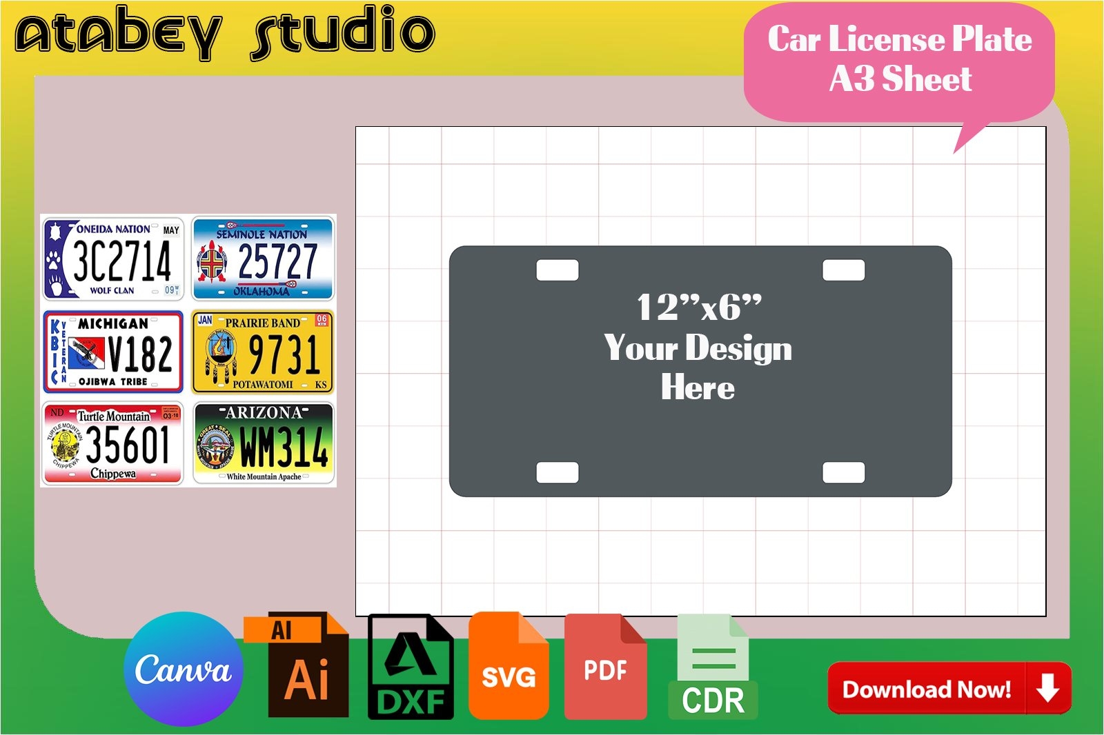 Car License Plate Sublimation Template Blank License Plate Car License Plate Sublimation Template Blank License Plate