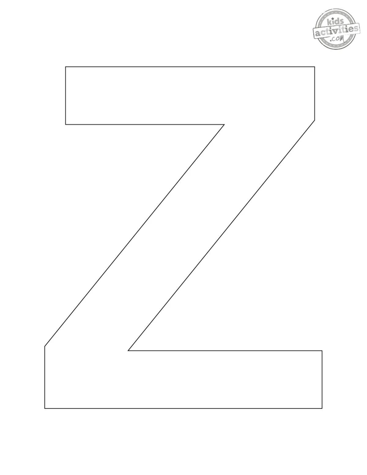 Letter I Template Printable