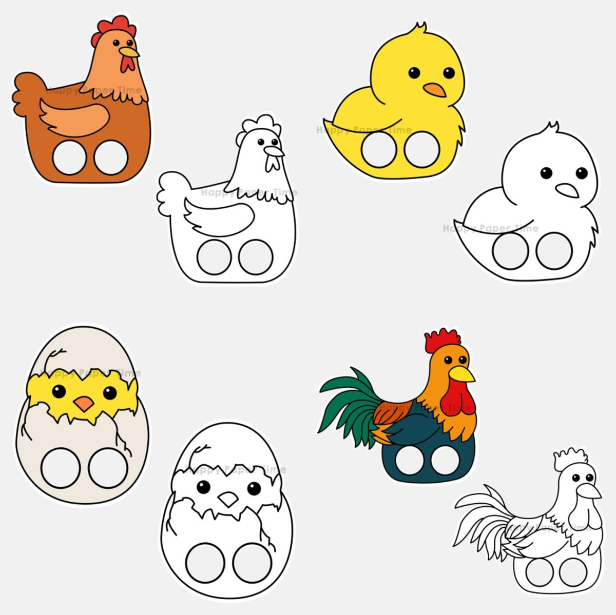 Hen Template Printable