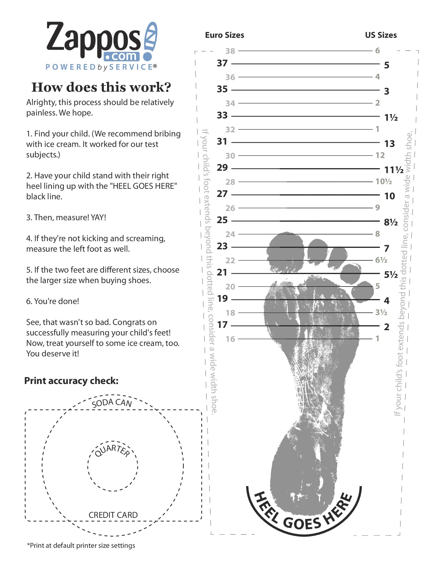 Children s Foot Size Chart Best Sale