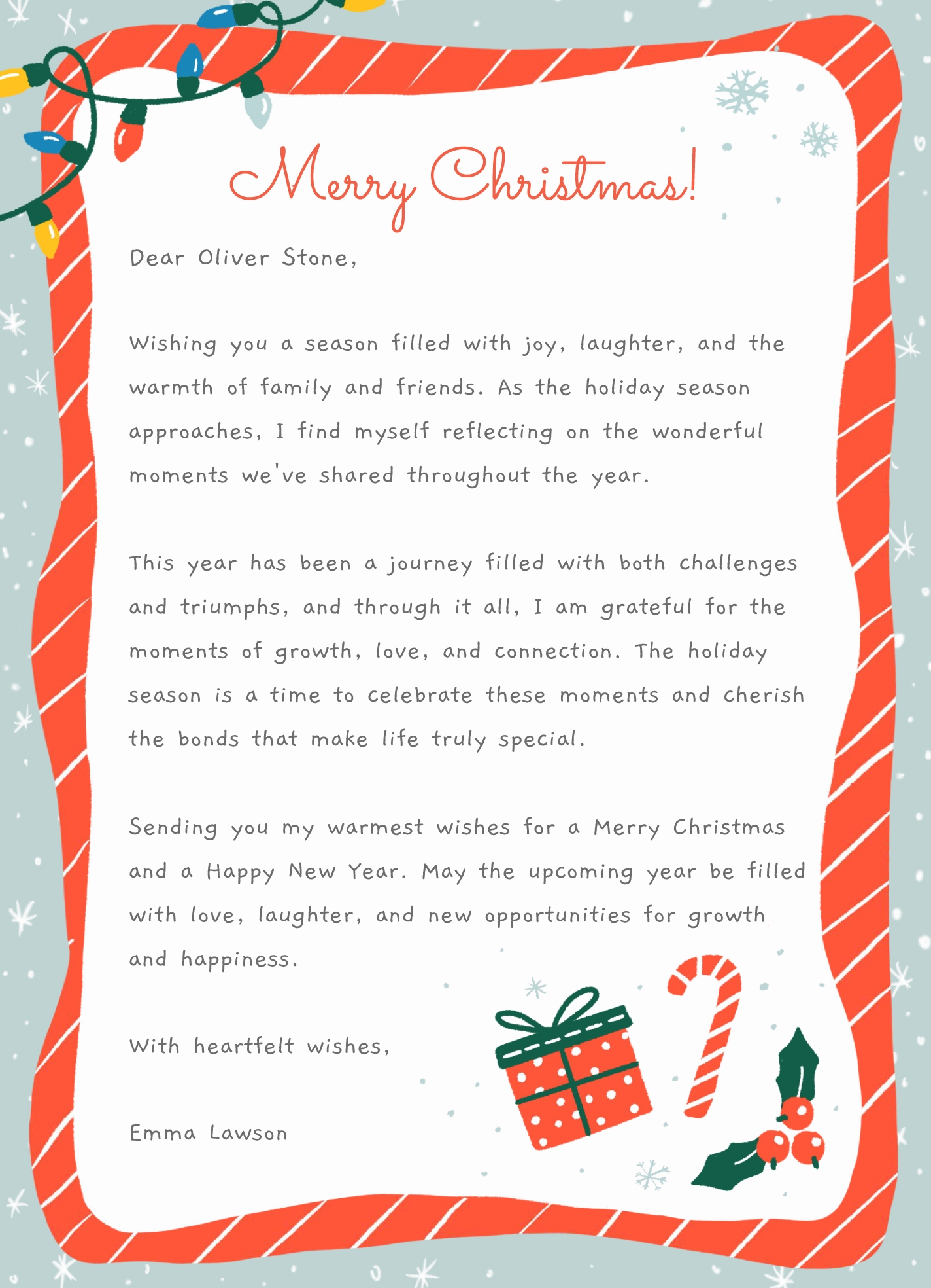 Christmas Letter Free Google Docs Template Gdoc io