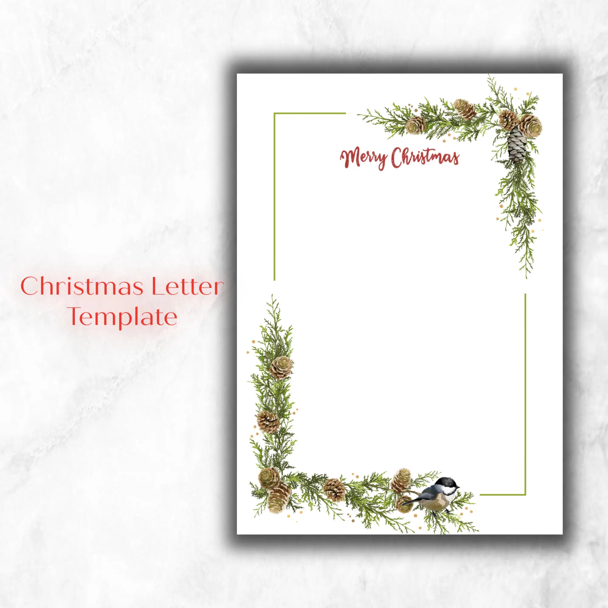 Christmas Letter Template INSTANT DOWNLOAD Beautiful Designs No Editing Required High Quality PDF Files Etsy