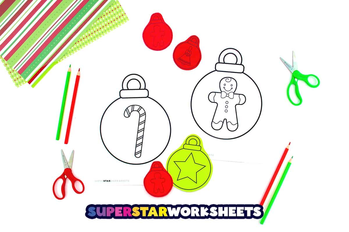 Christmas Ornament Template Superstar Worksheets