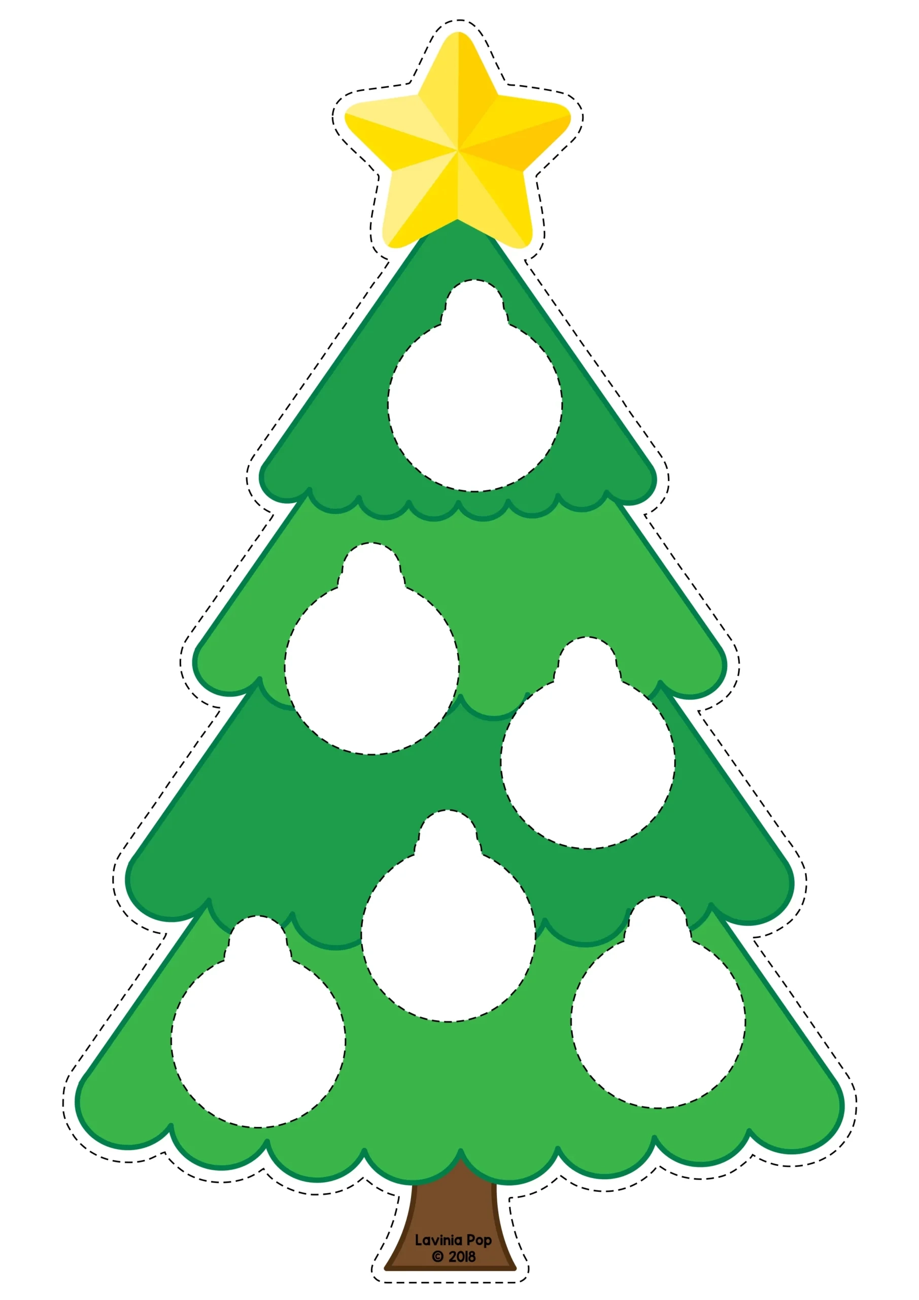 Christmas Tree Ornament Sight Word Match
