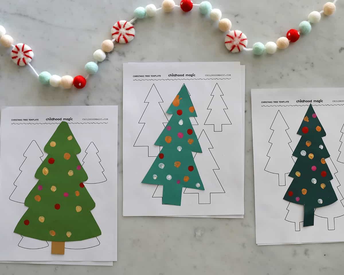 Christmas Tree Outline Childhood Magic