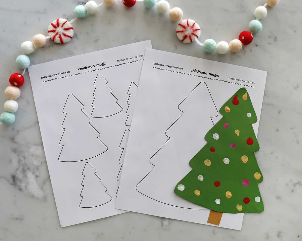 Christmas Tree Outline Childhood Magic