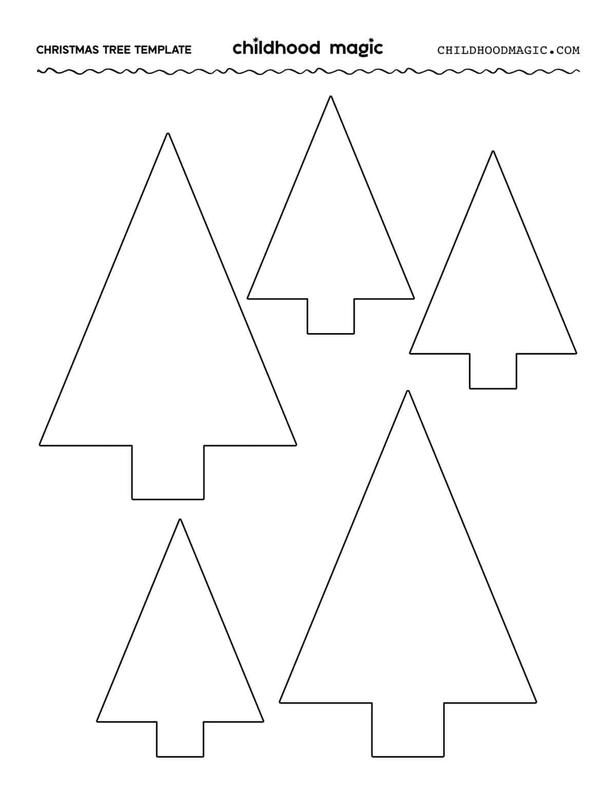 Christmas Tree Outline Childhood Magic