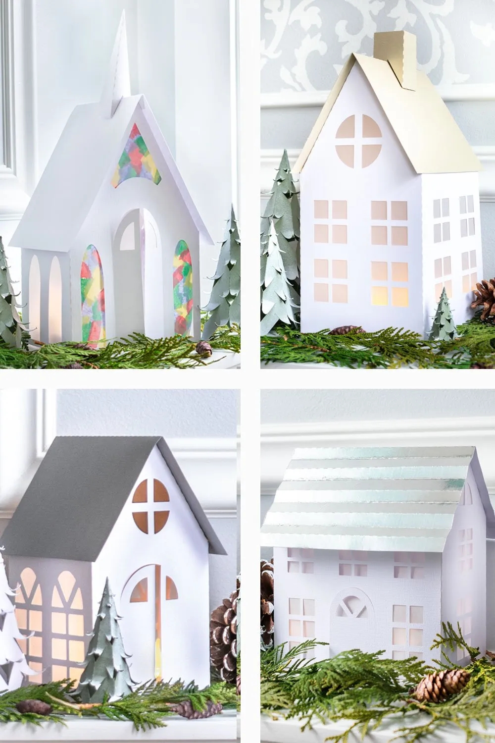 Christmas Village Houses Paper Craft U0026 Free Templates 