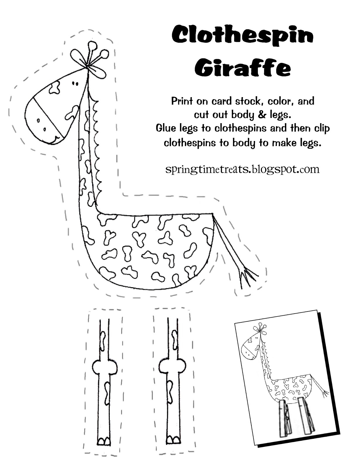 Printable Giraffe Template