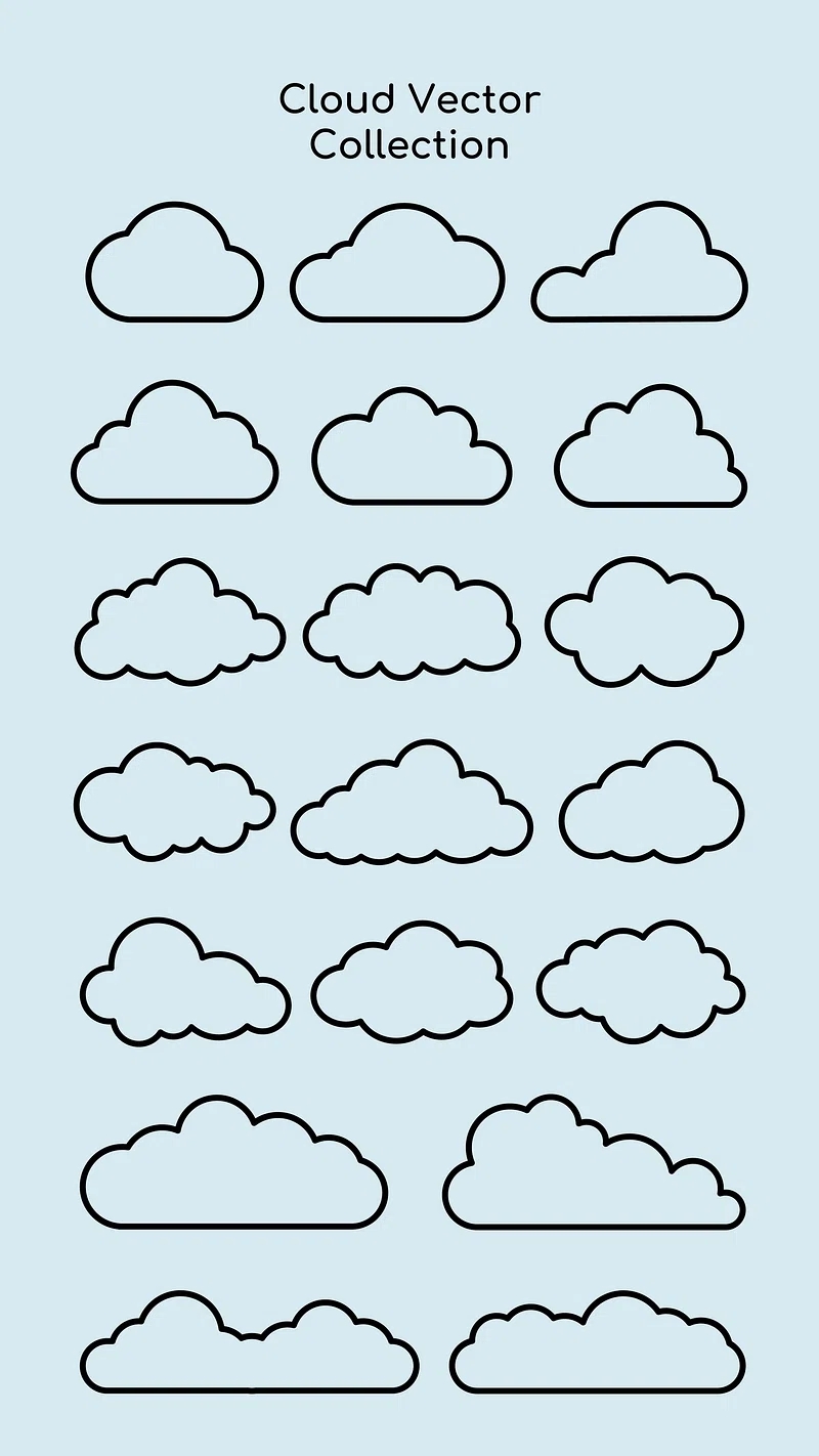 Cloud Line Art Images Free Photos PNG Stickers Wallpapers Backgrounds Rawpixel