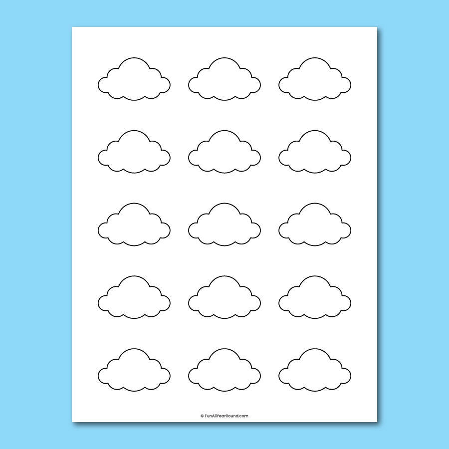 Clouds Printable Template