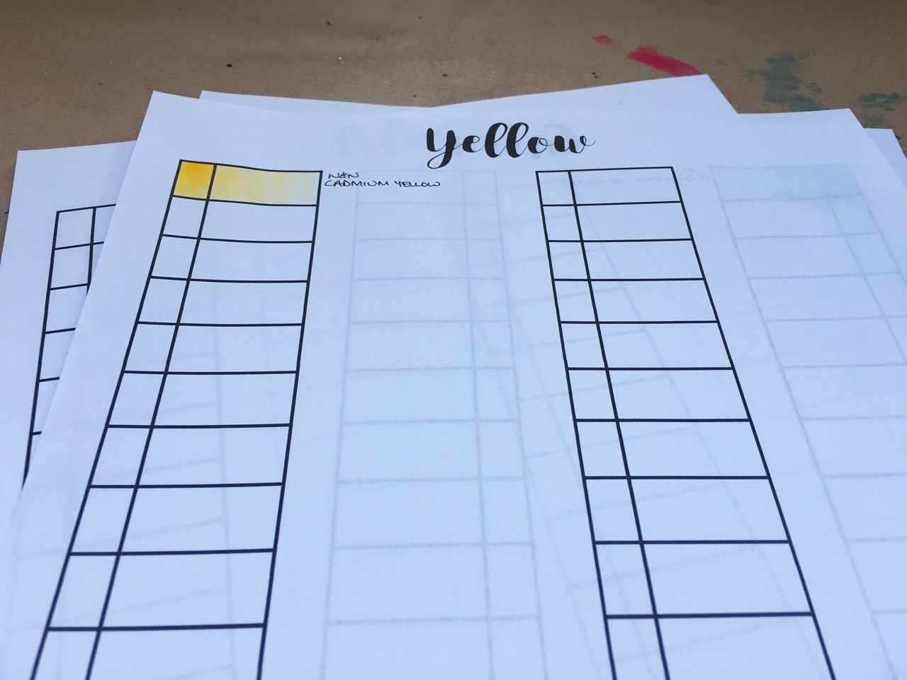 Colour Swatches Free Downloadable Template Pixeldiva