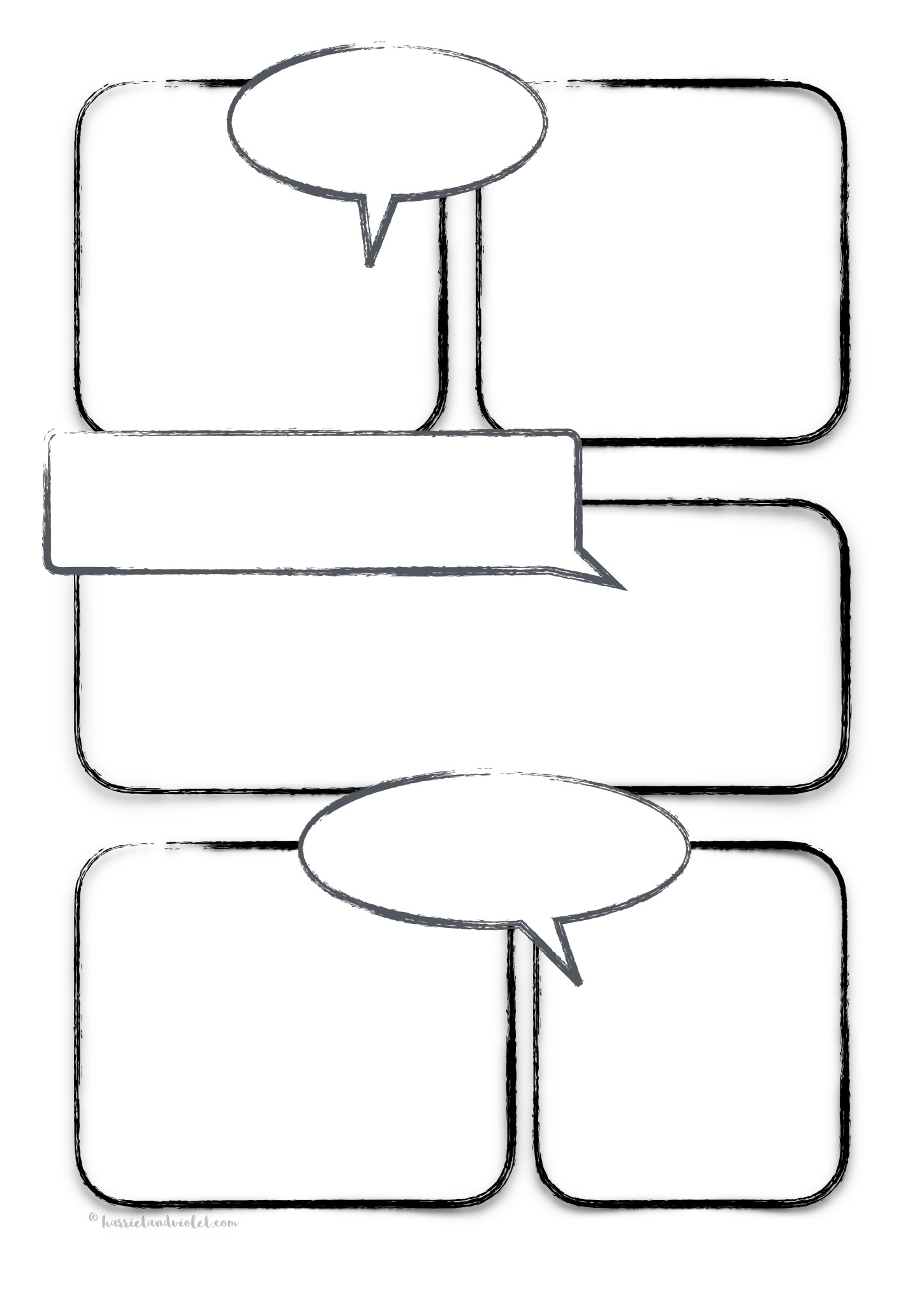 Comic Strip Template Printable Teaching Resources Print Play Learn
