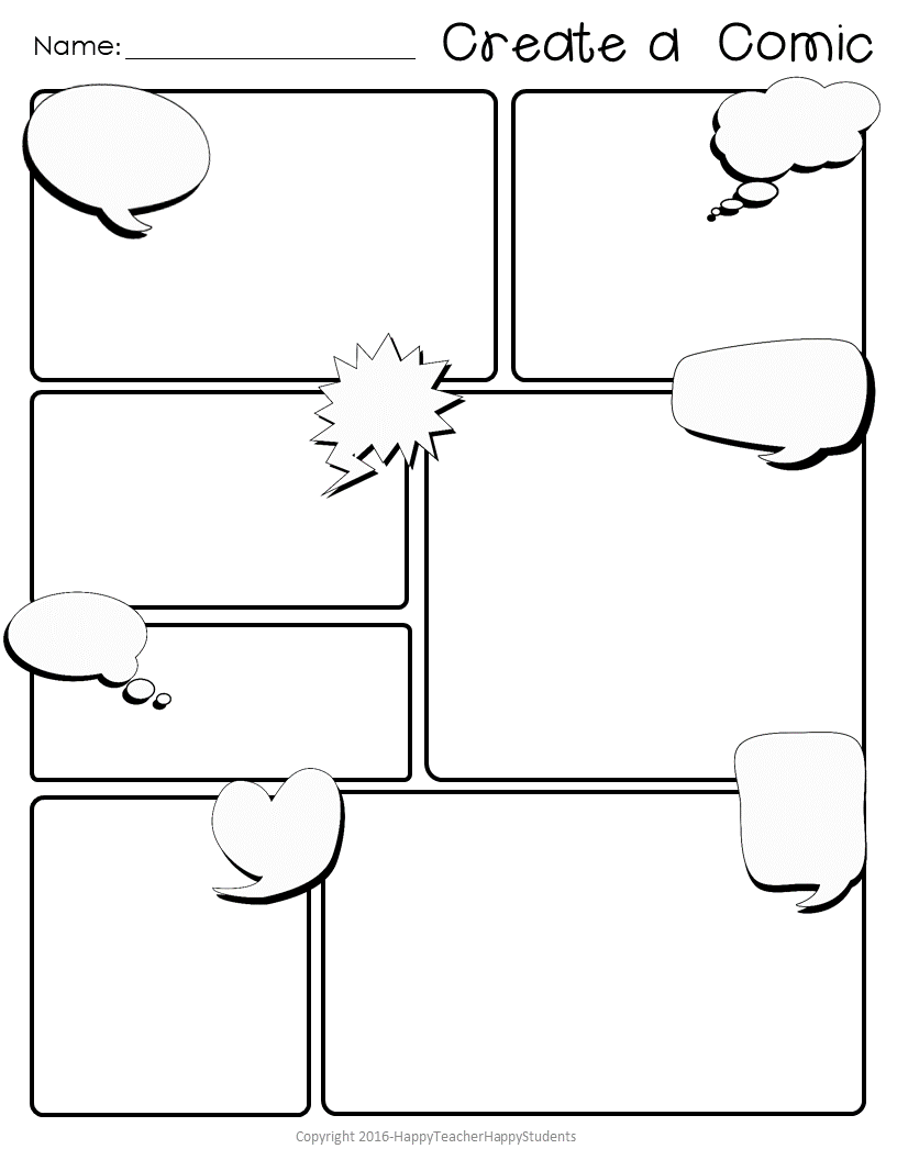 Comic Strip Templates Comic Book Paper Or Graphic Novel Paper Templates Made By Teachers