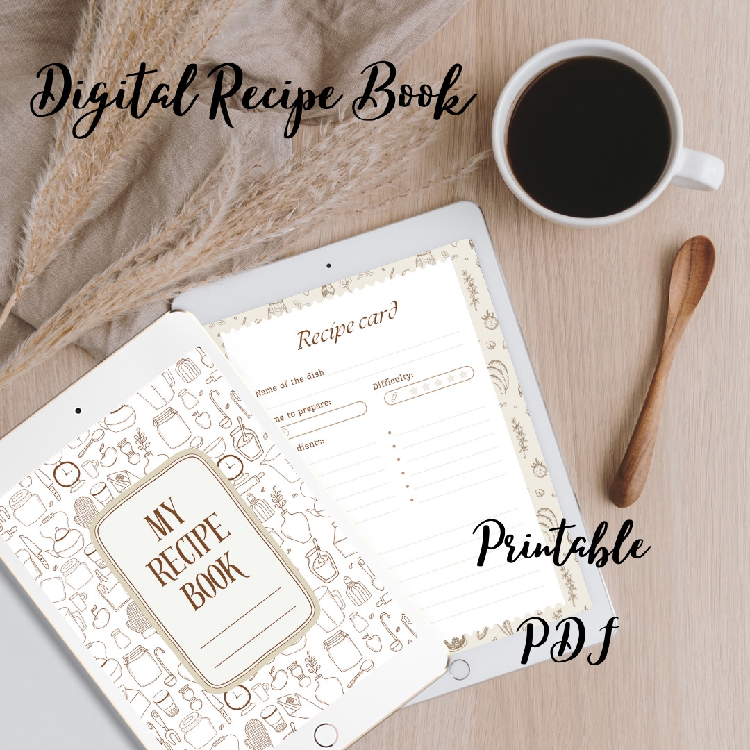 COOKBOOK TEMPLATE PRINTABLE PDF BEST DEAL SEND Your Email AFTER PURCHASING 
