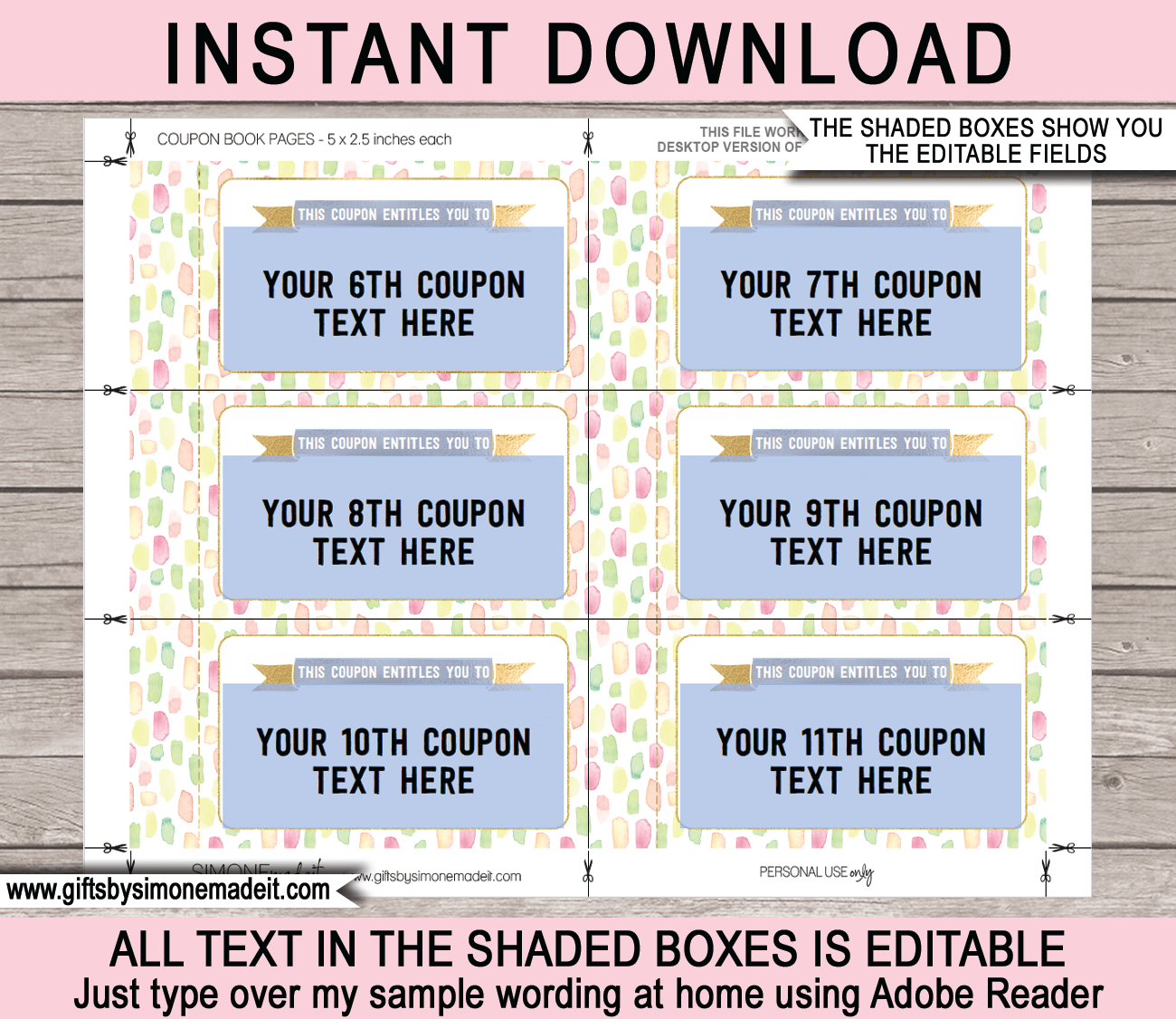 Printable Homemade Coupon Template