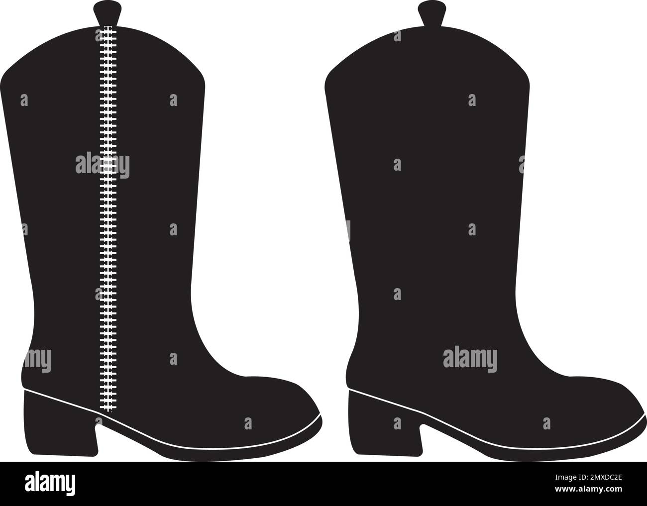 Cowboy Boot Template Black And White Stock Photos Images Alamy