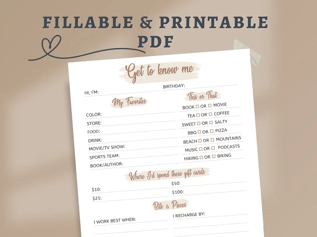 Coworker Questions Printable All About Me Employee Questionnaire Employee Favorites List Employee Appreciation Gift Exchange Team Survey Etsy Coworker Questions Printable All About Me Employee Questionnaire Employee Favorites List Employee Appreciation Gift Exchange Team Survey Etsy
