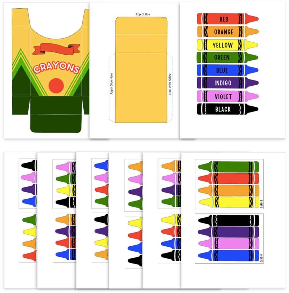 Crayon Color Match Activity For Toddlers And Preschoolers Free Printable MindyMakes
