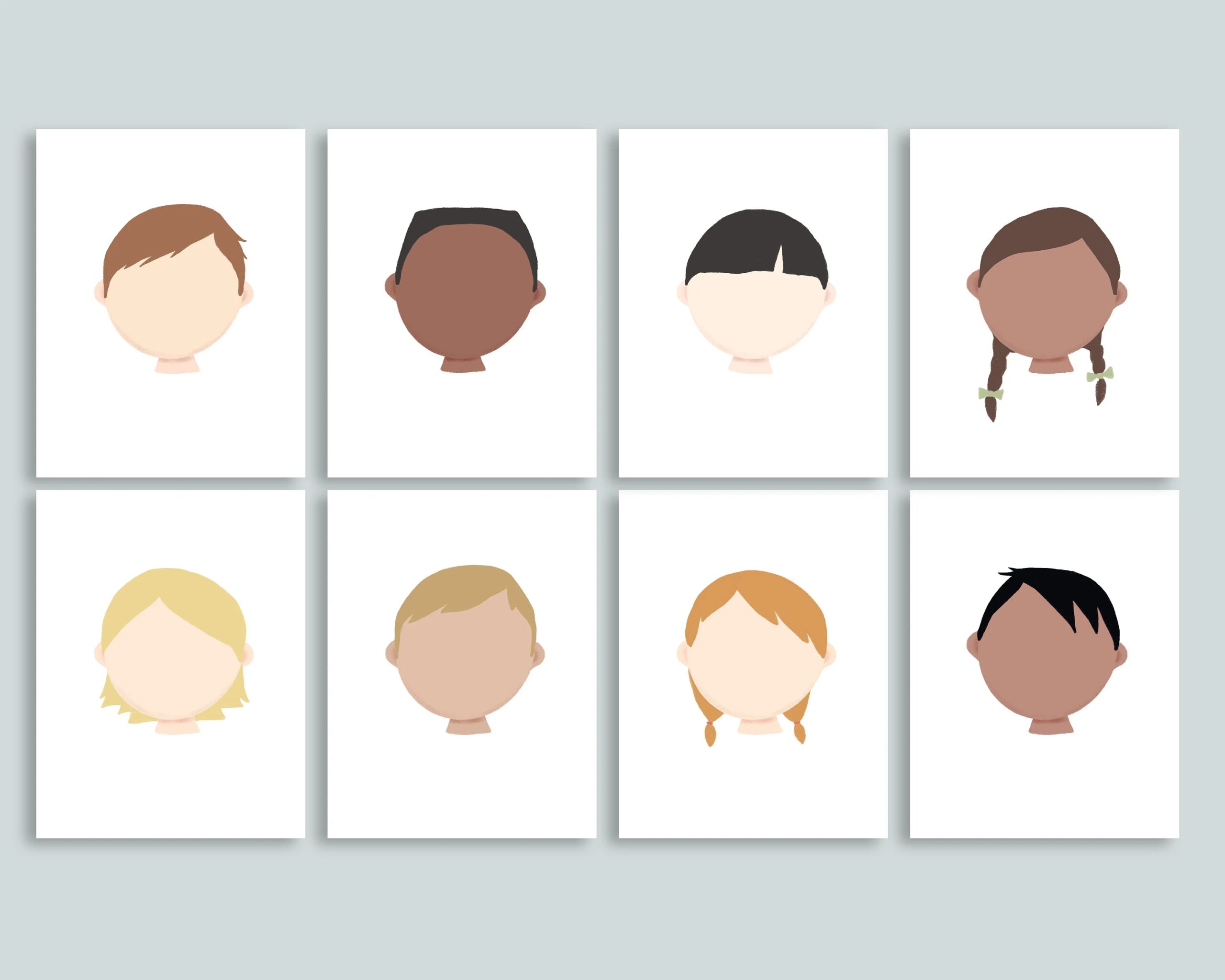 Create A Face Printable Full Page Playdough Mat Blank Face Homeschool Minimalist Dough Creative Toddler Multicultural Children Kids Etsy New Zealand
