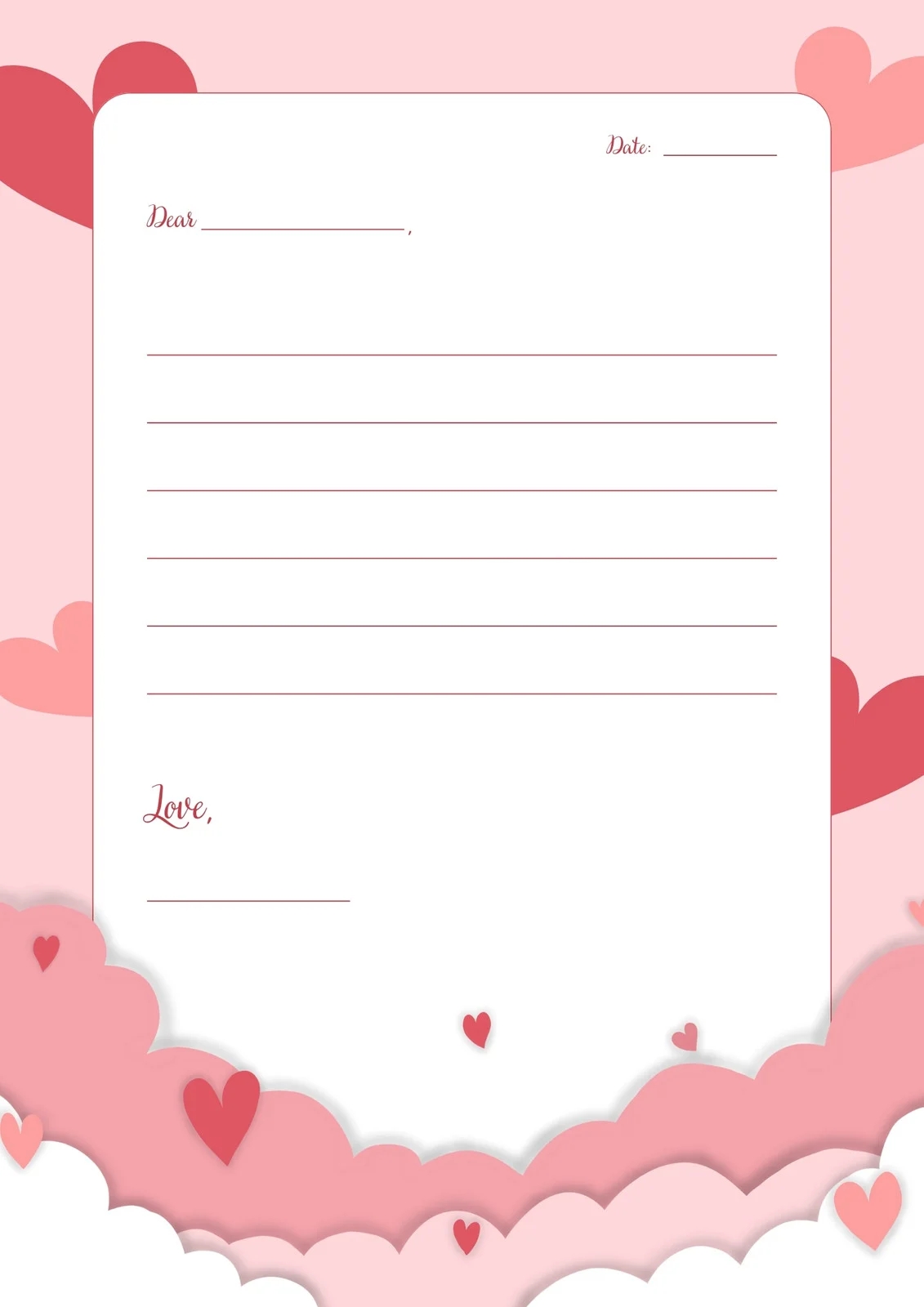 Customize 31 Valentine Letter Templates Online Canva
