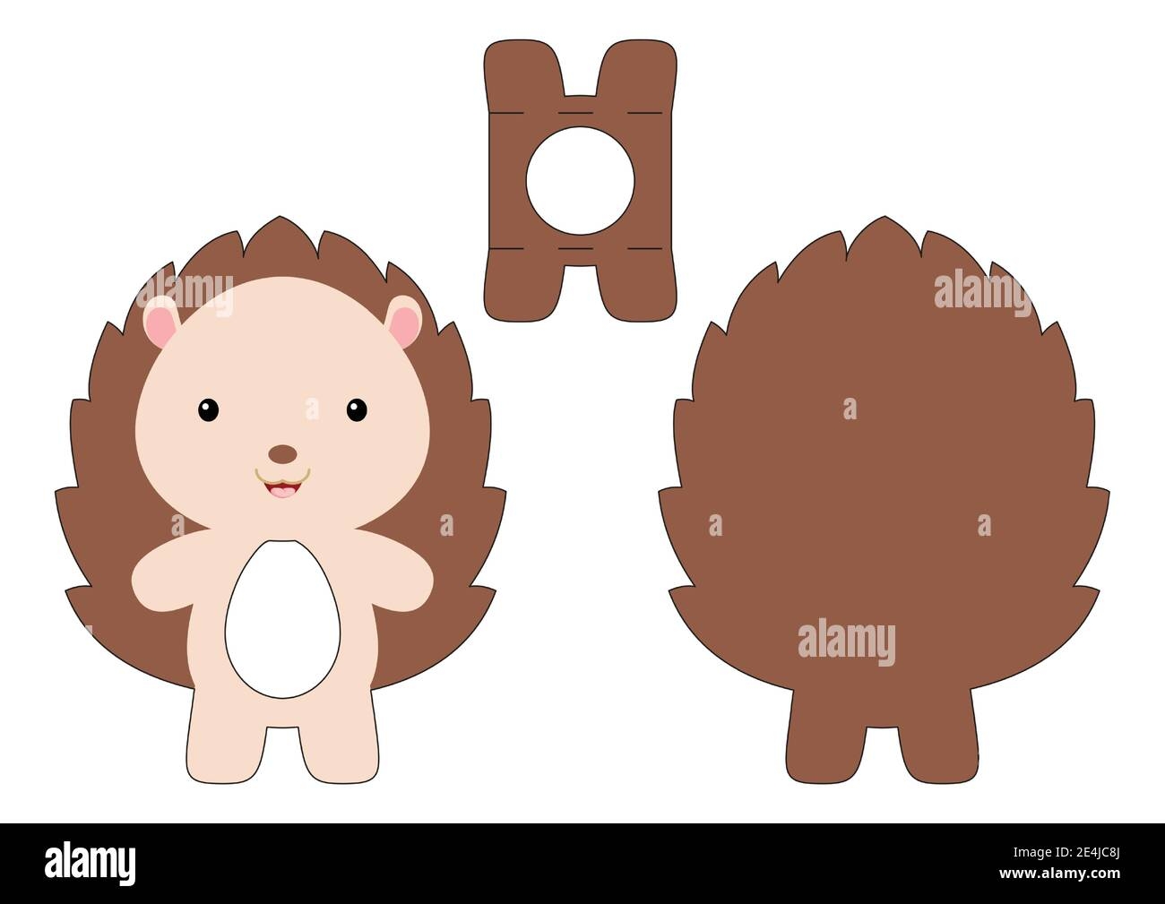 Cute Die Cut Hedgehog Chocolate Egg Holder Template Retail Paper Box For The Easter Egg Printable Color Scheme Laser Cutting Vector Template Stock Vector Image Art Alamy