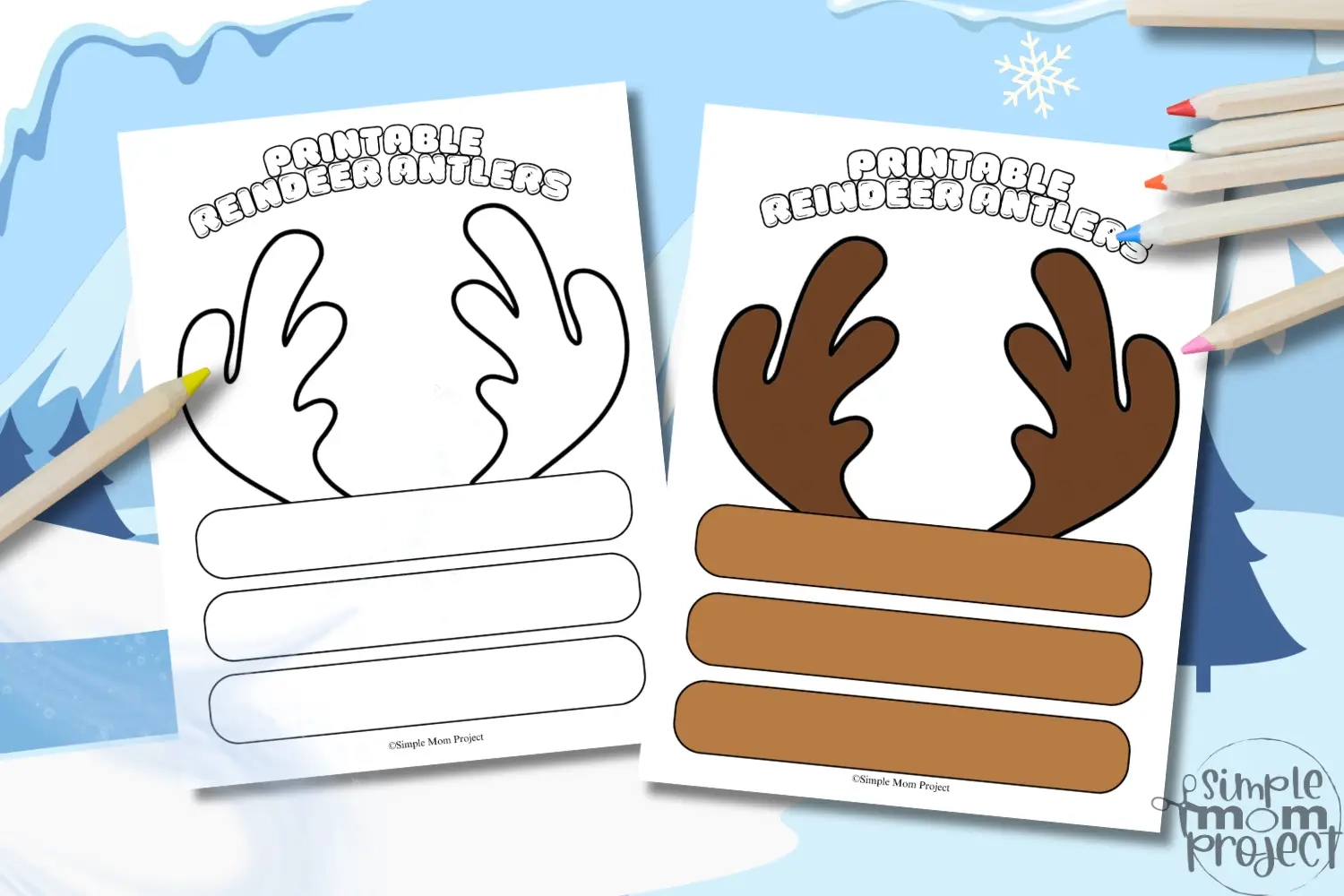 Reindeer Antlers Template Free Printable Reindeer Antlers Template Free Printable