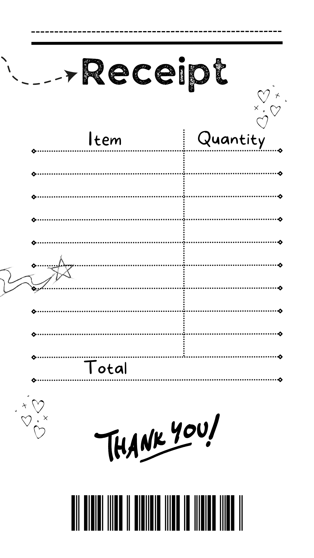 Printable Blank Receipt Templates