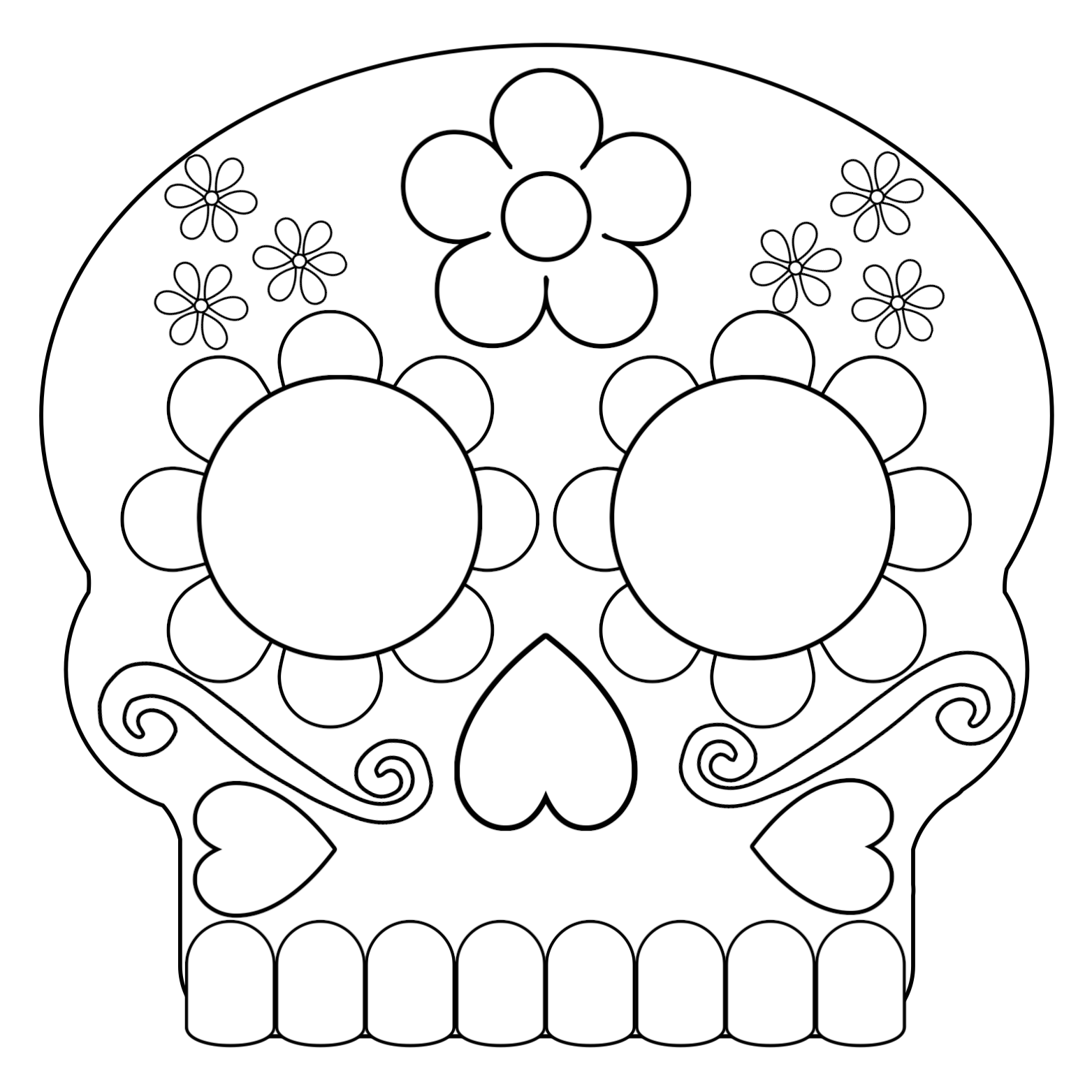 Day Of The Dead Masks Sugar Skulls Free Printable Paper Trail Design