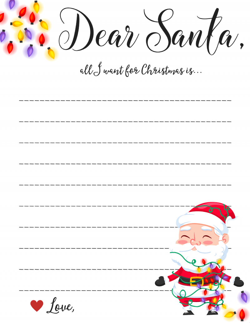 Dear Santa Fill In Letter Template Momdot Dear Santa Fill In Letter Template Momdot