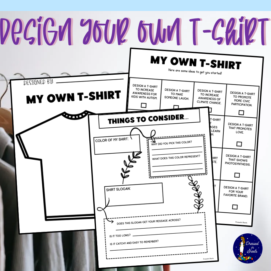 Design Your Own T Shirt Activity Made By Teachers
