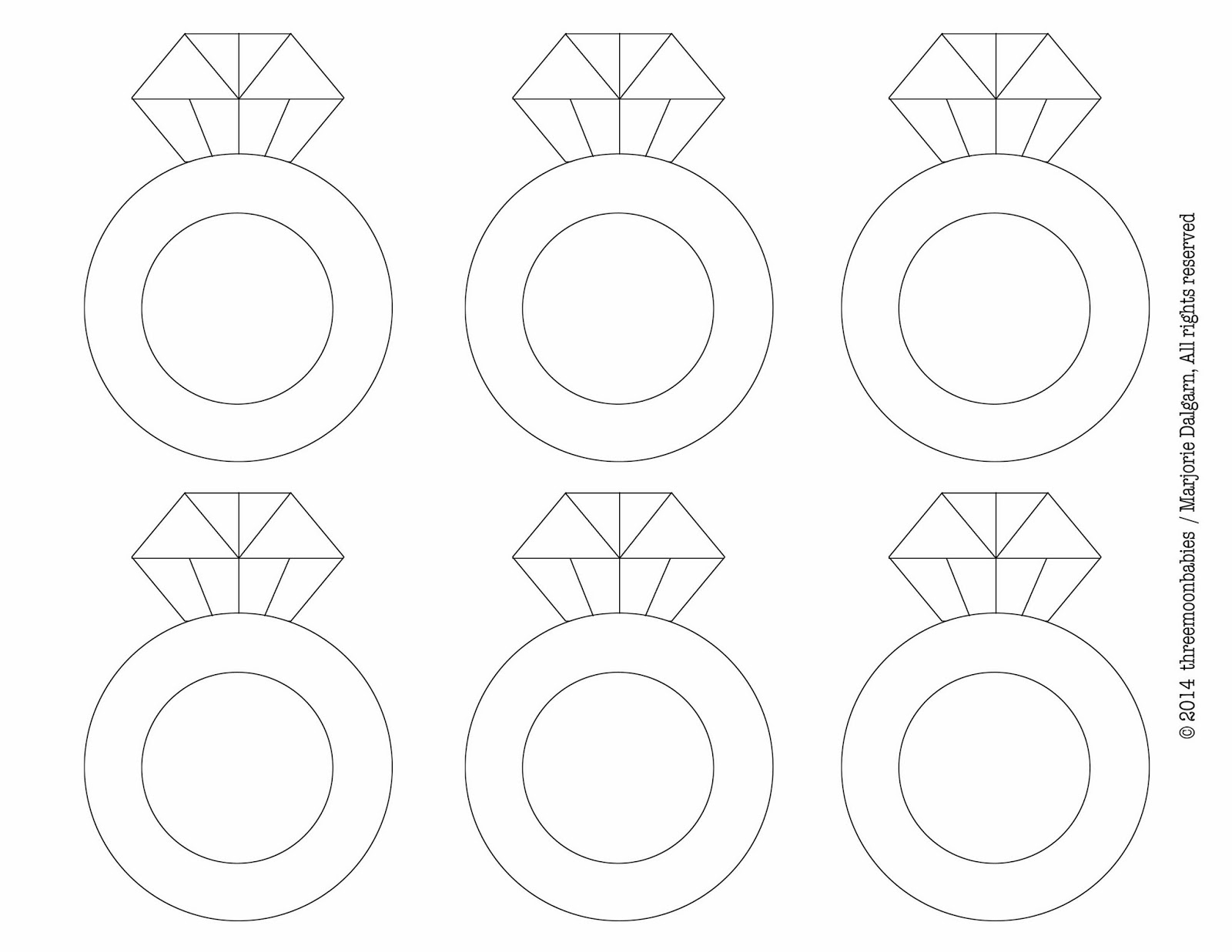 Diamond Printable Template