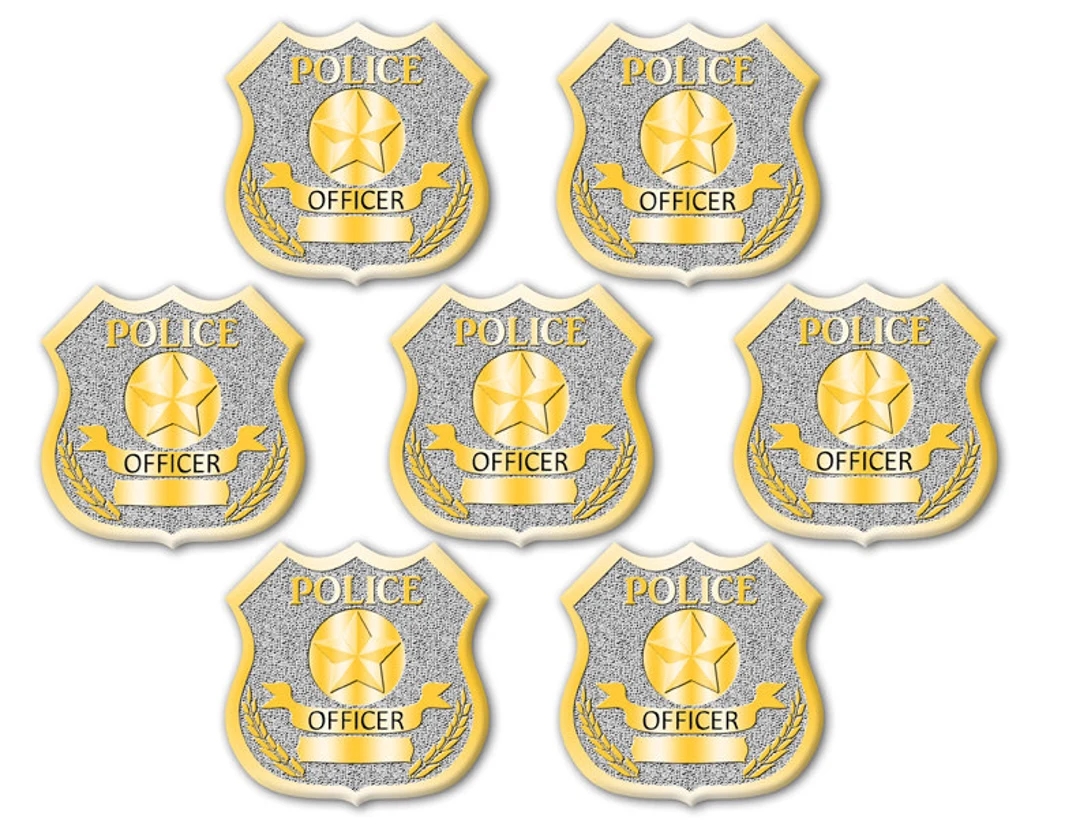 DIGITAL DOWNLOAD Police Badge Printable Stickers Law Enforcement Dramatic Play Center Cop Dress Up Costume Community Helper Name Tags Etsy UK