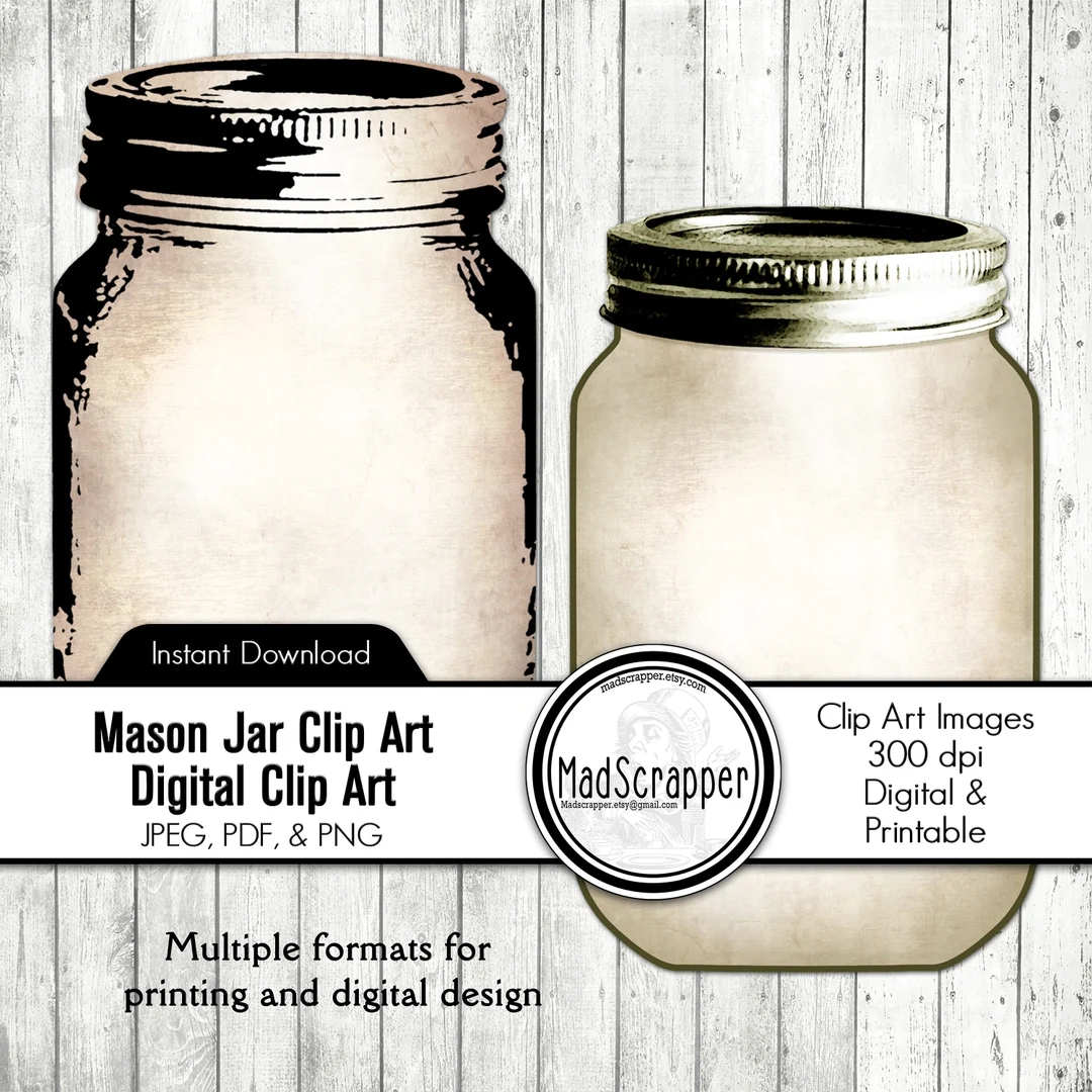 Digital Tags Antique Paper Mason Jar Tags Gift Tags Printable And 