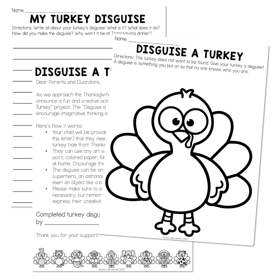 Disguise A Turkey Lucky Little Learners Disguise A Turkey Lucky Little Learners