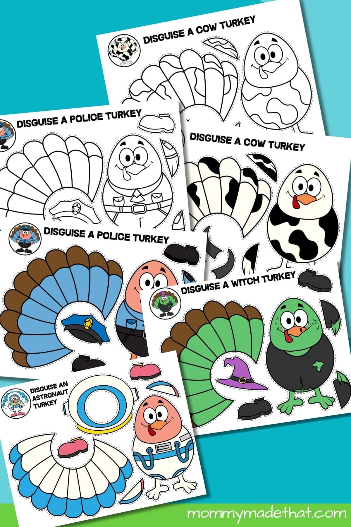 Template Free Printable Turkey In Disguise Printable Outfits