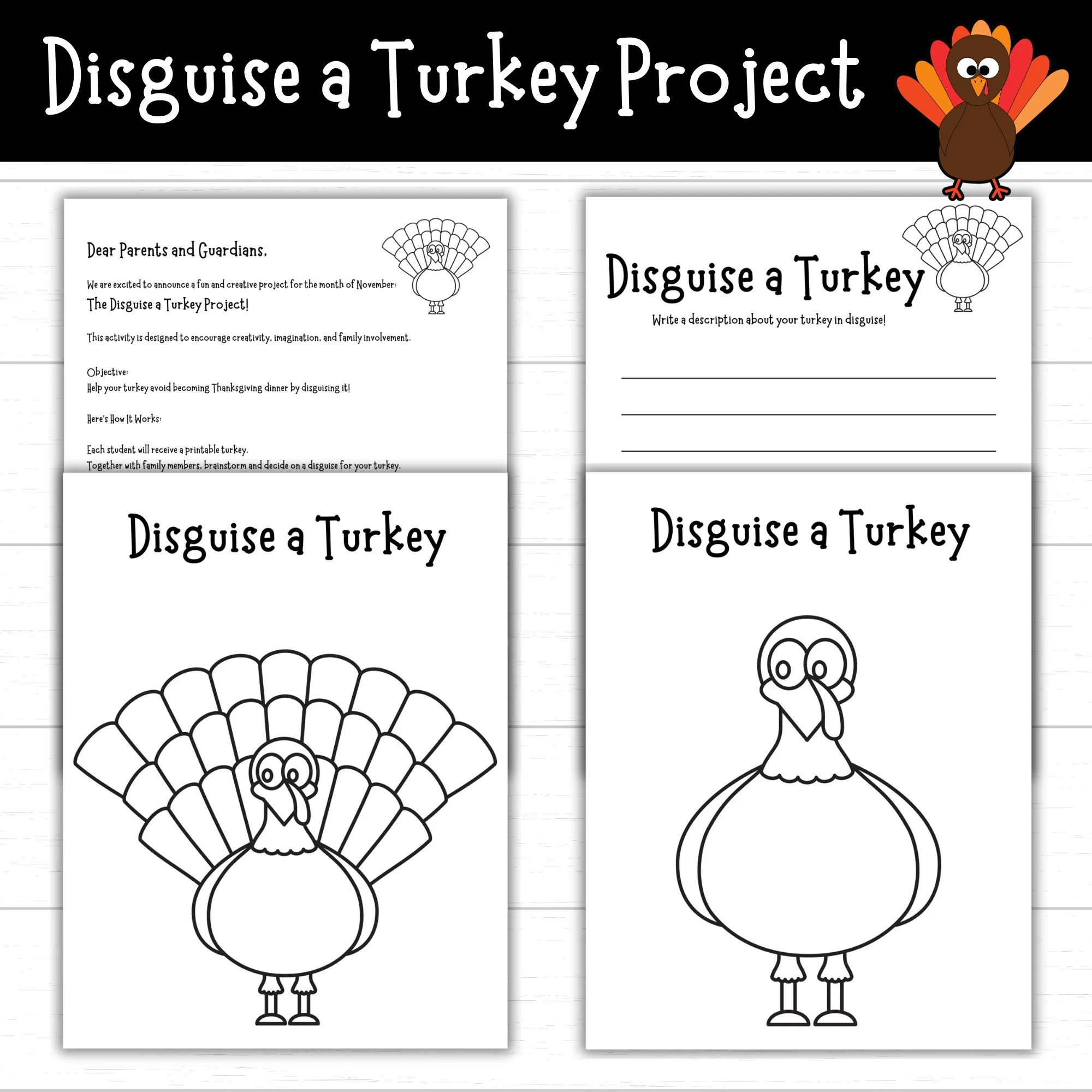 Printable Disguise A Turkey Template Printable Disguise A Turkey Template