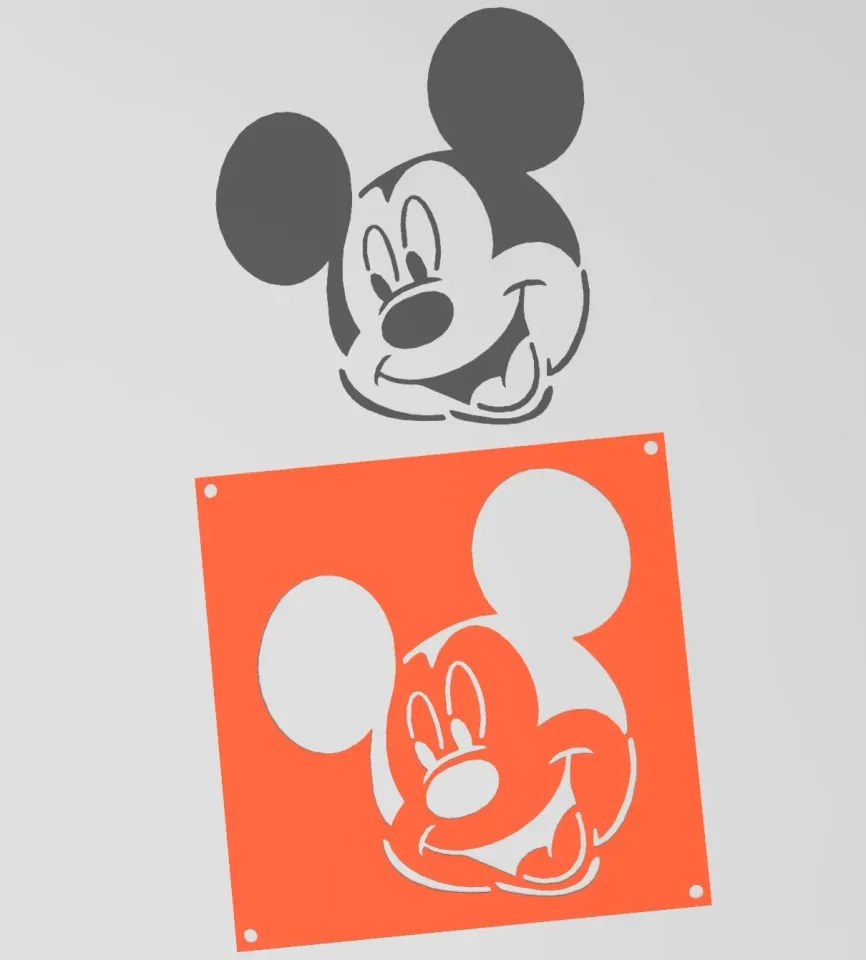 Disney Characters Stencil Mickey Mouse By My 3D Prints Download Free STL Model Printables