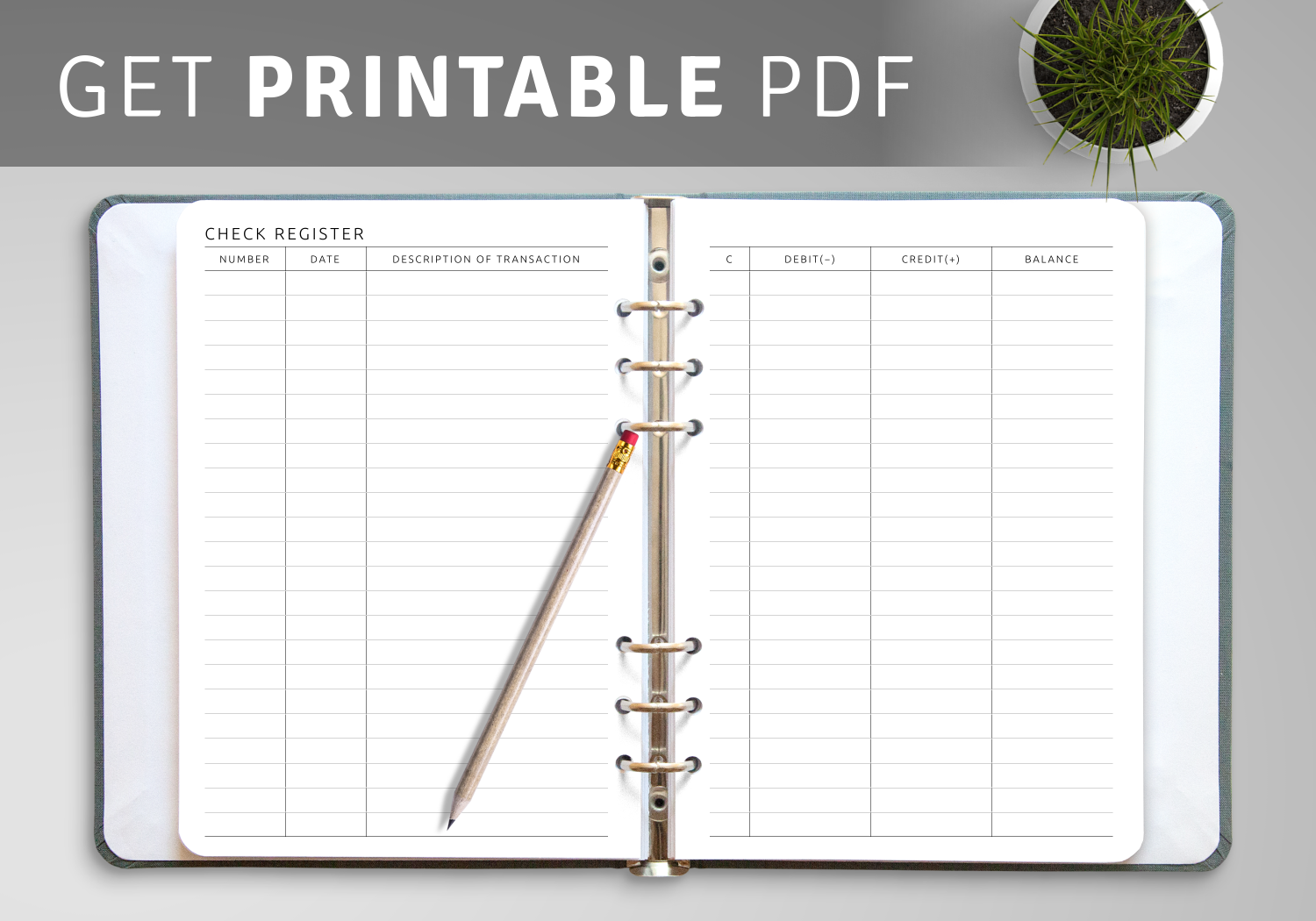 Checkbook Register Template Free Printable