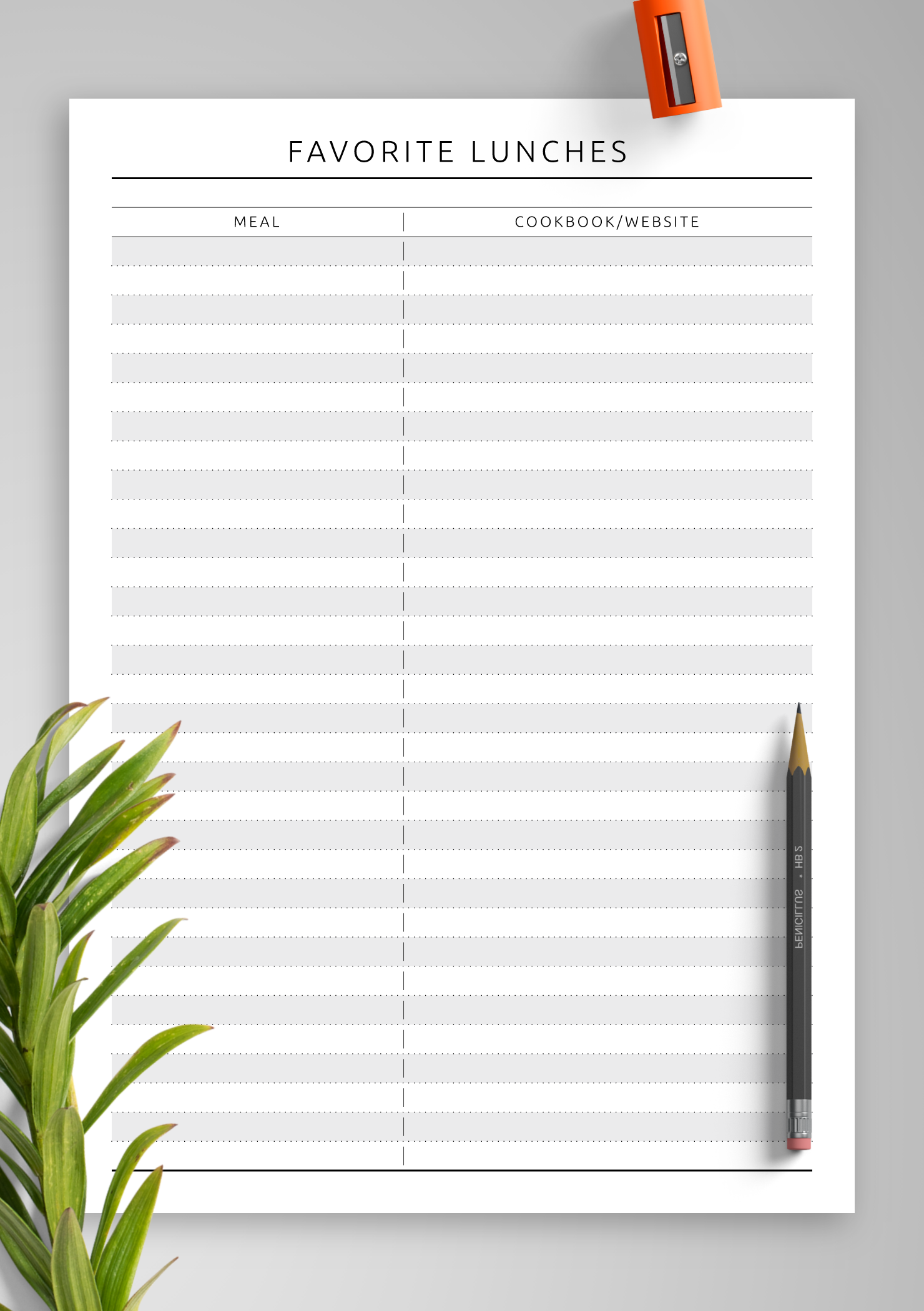 Cookbook Template Printable