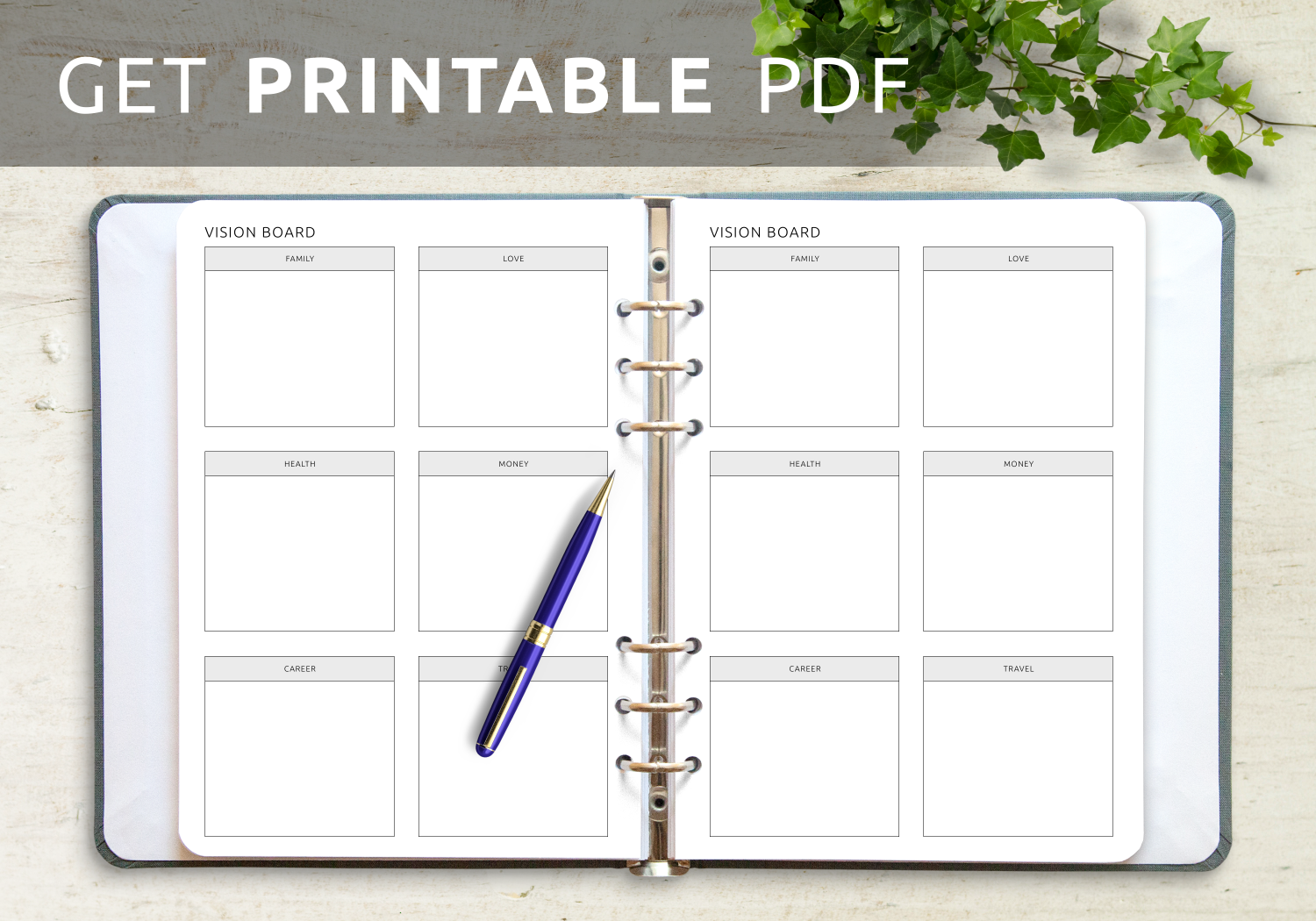 Printable Pdf Vision Board Template
