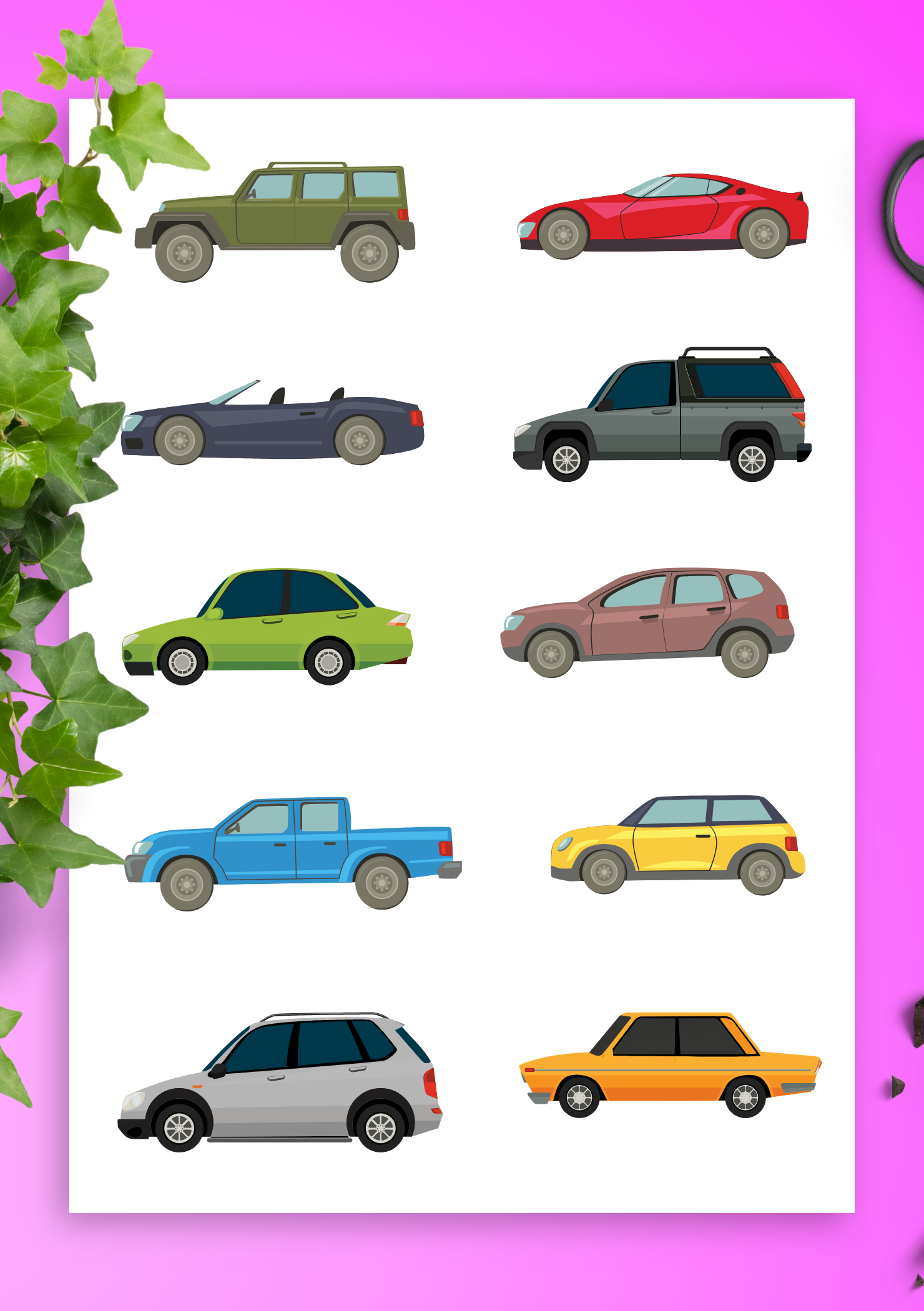 Download Simple Cars Sticker Pack PNG
