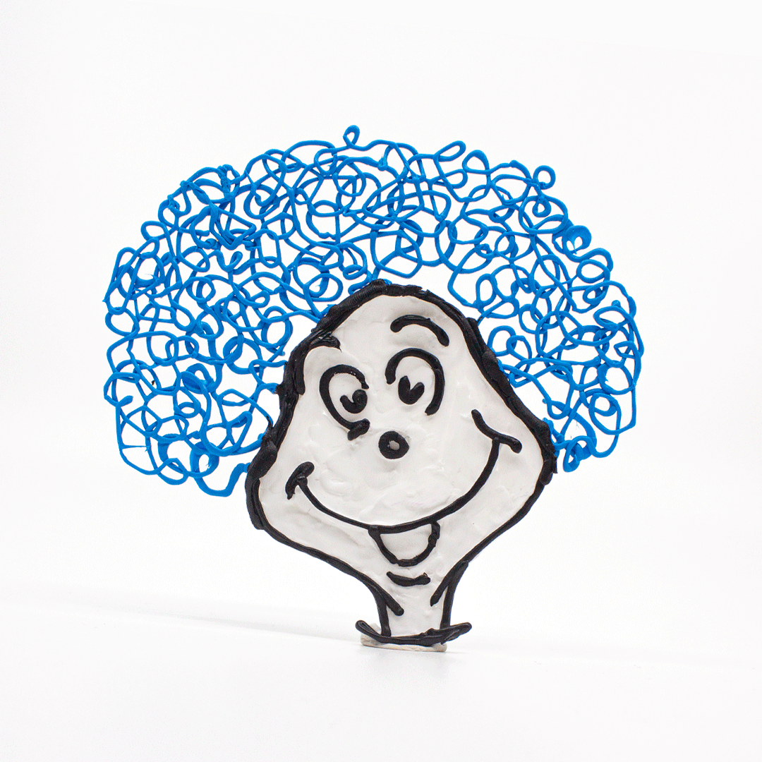 Dr Seuss Thing 1 Thing 2 Hairstyles 3D Pen Stencil 3Doodler