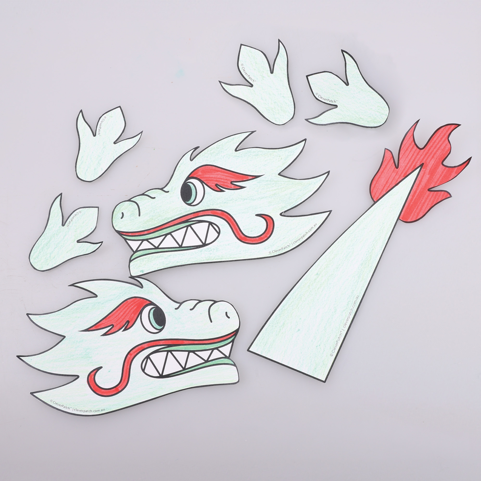 Printable Dragon Head Template